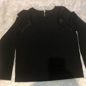 🇺🇸 Banana Republic Chic Black Long Sleeve Top, Size S